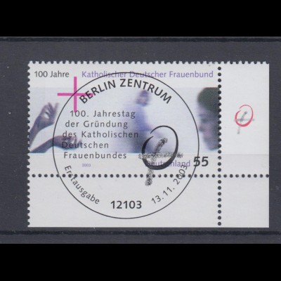Bund 2372 Eckrand rechts unten 100 Jahre Kathlischer Frauenbund 55 C ESST Berlin