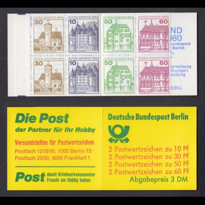 Berlin Markenheftchen 12b Burgen und Schlösser 1980 postfrisch 