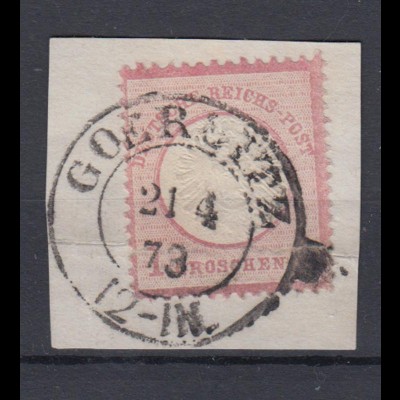 Deutsches Reich 19 Adler m. groß. Brustschild 1 Groschen gestempelt Briefstück/1