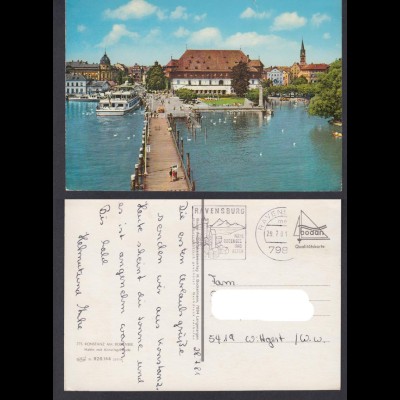 Ansichtskarte Konstanz am Bodensee Hafen mit Konzilsgebäude