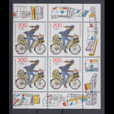 Bund 1814 Eckrand rechts 4er Block Tag der Briefmarke 200+ 120 Pf postfrisch