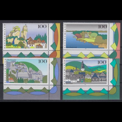 Bund 1807-1810 Eckrand rechts unten Bilder aus Deutschland 100 Pf postfrisch