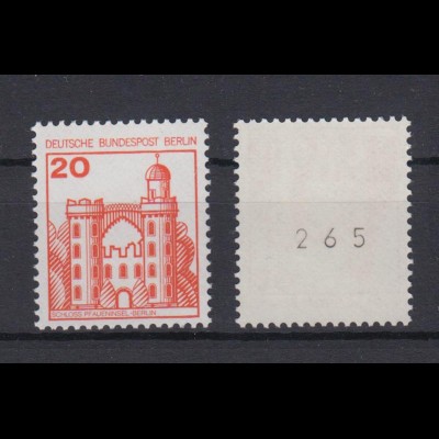 Berlin 533 I RM mit ungerader Nr. Burgen + Schlösser 20 Pf postfrisch