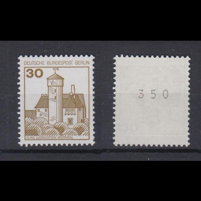 Berlin 534 I RM mit gerader Nr. Burgen + Schlösser 30 Pf postfrisch