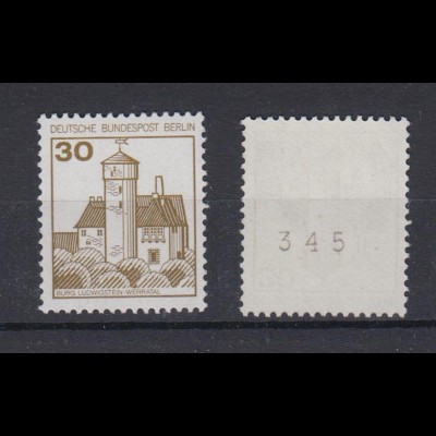 Berlin 534 I RM mit ungerader Nr. Burgen + Schlösser 30 Pf postfrisch