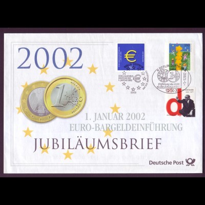 Bund Jubiläumsbrief 2002 Mi.Nr. 2234 ESST Euro-Bargeldeinführung