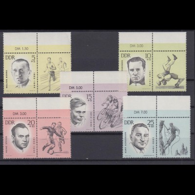 DDR 958-962 Zusammendruck mit Oberrand Paare Erhaltung Gedenkstätten postfrisch