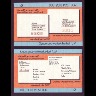 DDR SMHD 33 Postanschrift international mit 10x Mi.Nr. 3156 postfrisch
