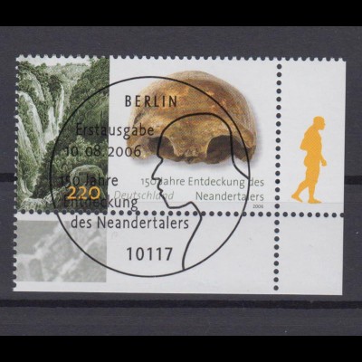 Bund 2553 Eckrand rechts unten 150 Jahre Entdeckung Neandertal 220 C ESST Berlin