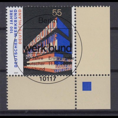 Bund 2625 Eckrand rechts unten 100 Jahre Deutscher Werkbund 55 C ESST Berlin