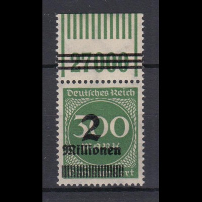 Deutsches Reich 310 A b mit Oberrand Ziffern im Rechteck 2 Mio auf 300 M **