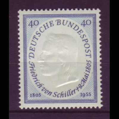 Bund 210 Friedrich von Schiller 40 Pf postfrisch