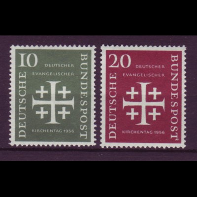 Bund 235-236 Deutscher Evangelischer Kirchentag 10 Pf + 20 Pf postfrisch 