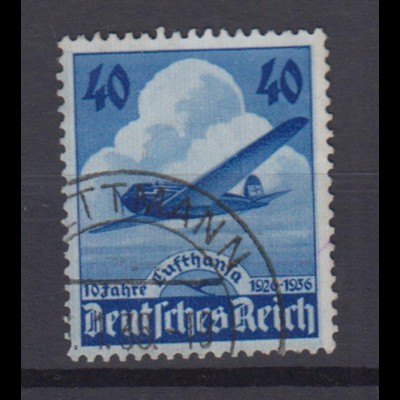 Deutsches Reich 603 10 Jahre Lufthansa 40 Pf gestempelt /1