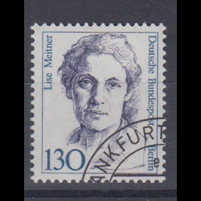 Berlin 812 Einzelmarke Frauen Lise Meitner 130 Pf gestempelt /3 Frankfurt