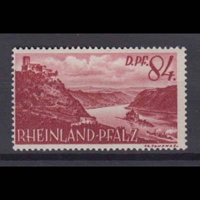 Französische Zone Rheinland Pfalz 28 Ansichten 84 Pf postfrisch