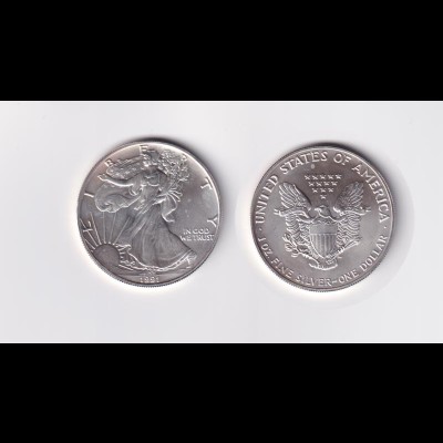 Silbermünze 1 OZ USA Liberty 1 Dollar 1991 