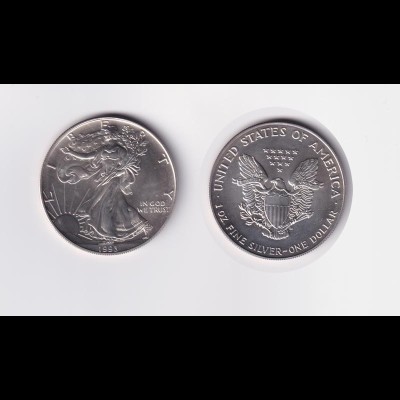 Silbermünze 1 OZ USA Liberty 1 Dollar 1993 