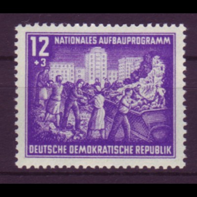 DDR 303 Nationales Aufbauprogram Berlin 12+ 3 Pf postfrisch