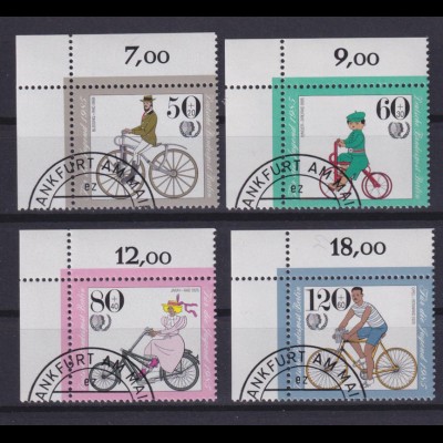 Bund 1242-1245 Eckrand links oben Jugend Historische Fahrräder kompl. Satz ESST