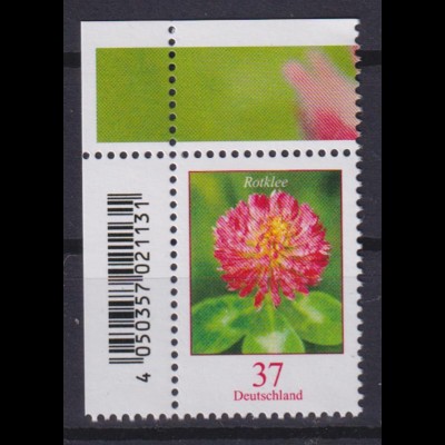 Bund 3656 EAN-Code Eckrand links oben Blumen Rotklee 37 C postfrisch
