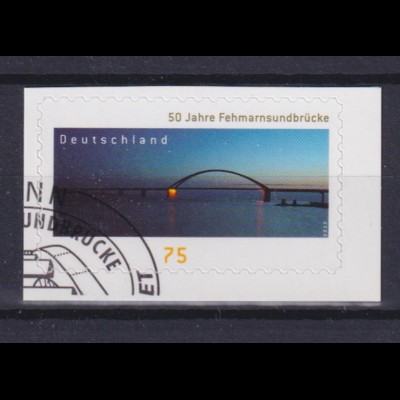 Bund 3003 SELBSTKLEBEND Einzelmarke 50 Jahre Fehmarnsundbrücke 75 C ESST Bonn