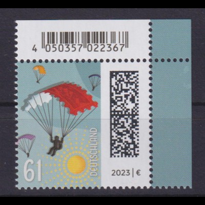 Bund 3744 EAN-Code Eckrand rechts oben Briefmarkengleiter 61 C postfrisch