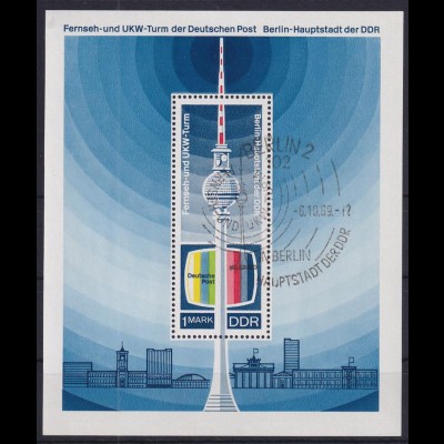 DDR Block 30 Fernseh und UKW Turm, Testbild 1 M ESST Berlin