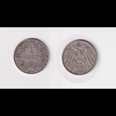 Silbermünze Kaiserreich 1 Mark 1910 A Jäger Nr. 17 /62