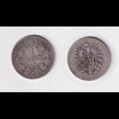 Silbermünze Kaiserreich 1 Mark 1874 D Jäger Nr. 9 /117