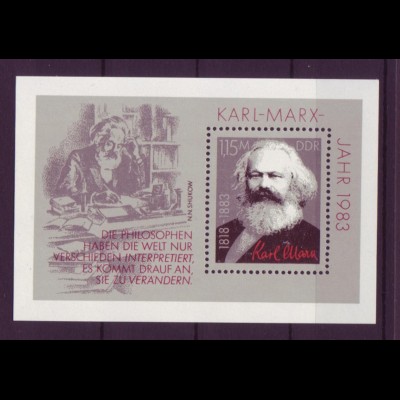 DDR Block 71 Karl Marx Jahr 1983 1,15 M postfrisch