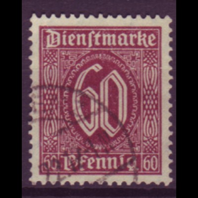 Deutsches Reich Dienst D 66 Einzelmarke 60 Pf gestempelt /6
