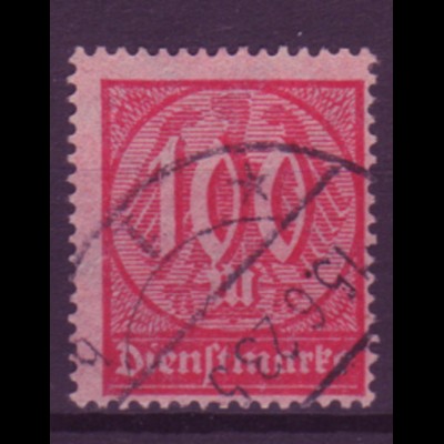 Deutsches Reich Dienst D 74 Einzelmarke 100 M gestempelt 15.6.23 /2