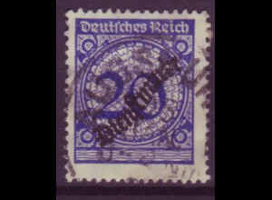 Deutsches Reich Dienst D 102 Einzelmarke 20 Pf gestempelt /2