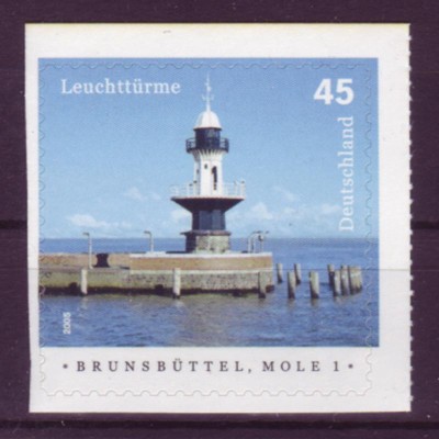 Bund 2479 SELBSTKLEBEND aus MH 58 Leuchtturm Brunsbüttel, Mole 1 45 C postfrisch
