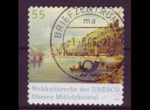 Bund 2537 SELBSTKLEBEND aus MH 63 Unesco Welterbe 55 Cent gestempelt