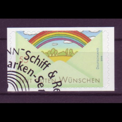 Bund 2849 SELBSTKLEBEND Folienblatt Mit guten Wünschen Regenbogen 55 C ESST