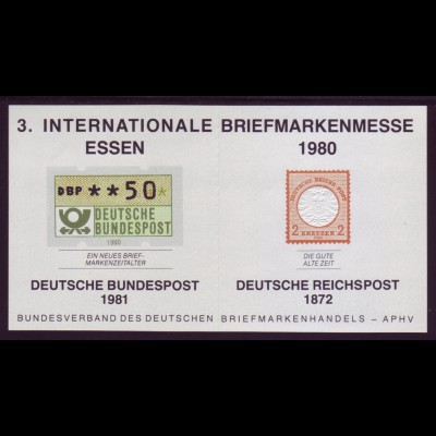 Vignette Briefmarkenmesse 1980 Sonderdruck
