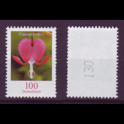 Bund 2547 RM mit gerader Nummer Blumen Tränendes Herz 100 Cent postfrisch