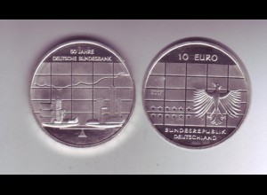 Silbermünze 10 Euro stempelglanz 2007 Deutsche Bundesbank stempelglanz