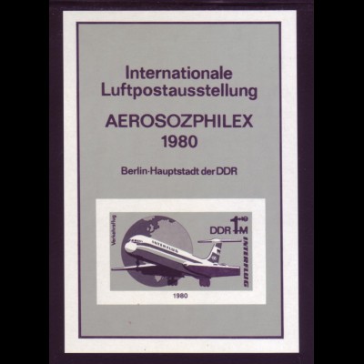 DDR Schwarzdruck Block 59s AEROSOPHILEX 1980