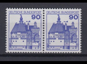 Bund 997 waagerechtes Paar Burgen + Schlösser 90 Pf postfrisch