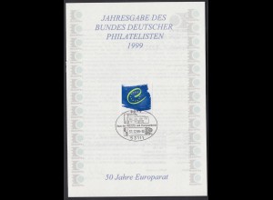 Bund 2049 Jahresgabe BDPH 50 Jahre Europarat 1999 ESST