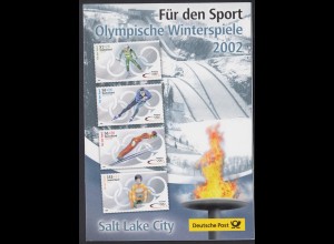 Bund 2237-2240 Jahresgabe Olympische Winterspiele Salt Lake 2002 ESST 