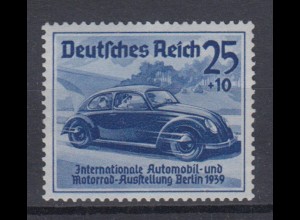 Deutsches Reich 688 Automobil und Motorrad Ausstellung Berlin 25+ 10 Pf **