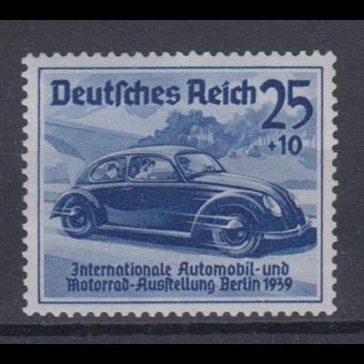 Deutsches Reich 688 Automobil und Motorrad Ausstellung Berlin 25+ 10 Pf **