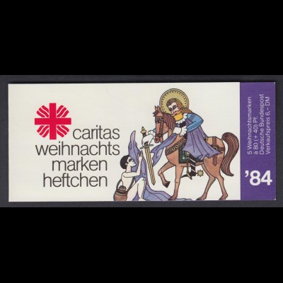 Bund Caritas Weihnachten Markenheftchen 5x 1233 80+ 40 Pf 1984 postfrisch 