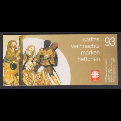 Bund Caritas Weihnachten Markenheftchen 5x 1707 80+ 40 Pf 1993 postfrisch 