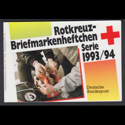 Bund Rotes Kreuz Wohlfahrt Markenheftchen 5x 1698 100+ 50 Pf 1993/94 postfrisch