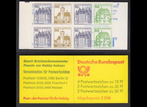 Bund Markenheftchen 22 I y K1 Burgen + Schlösser 1980 postfrisch 